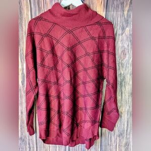 NWT Liz Claiborne Maroon Turtleneck Sweater